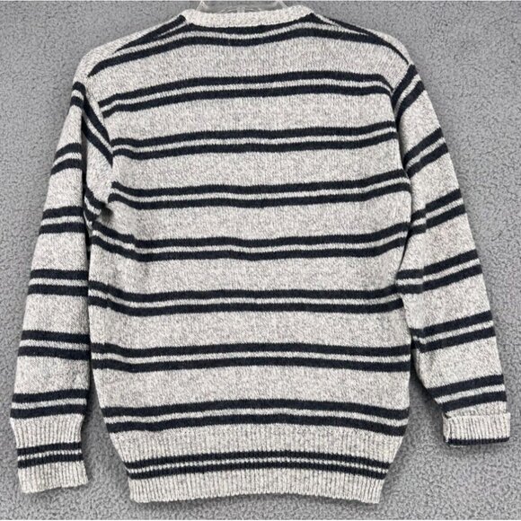 VTG Panache Women's V-neck Wool Blend Grey & Black Sweater Size M Made in U.S.A. - Picture 9 of 10